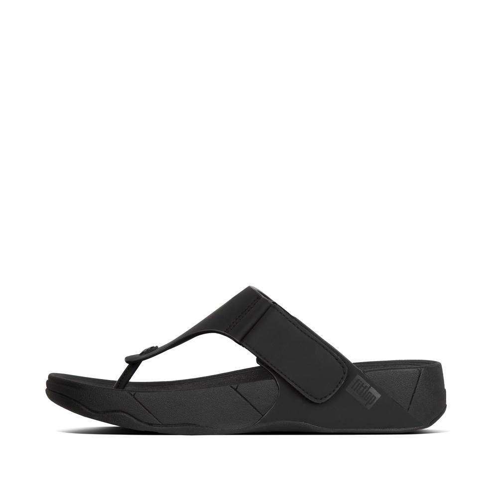 Fitflop Mens Sandals - Trakk Ii Neoprene Toe-post - Black - 215-KRBXZS